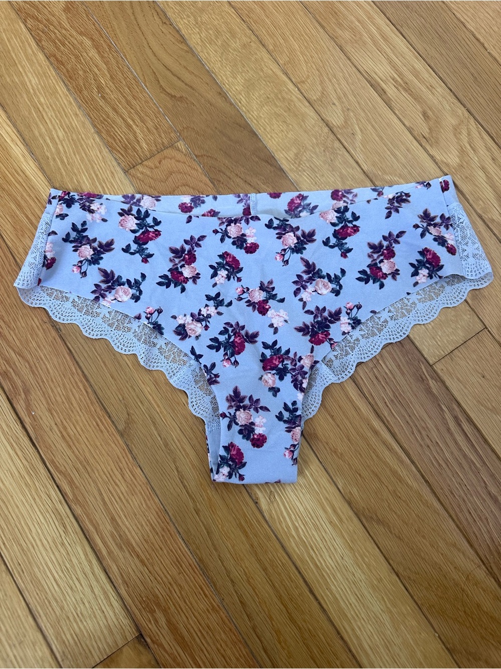 PINK Victoria's Secret Lavender Floral Lace Bikini Panty